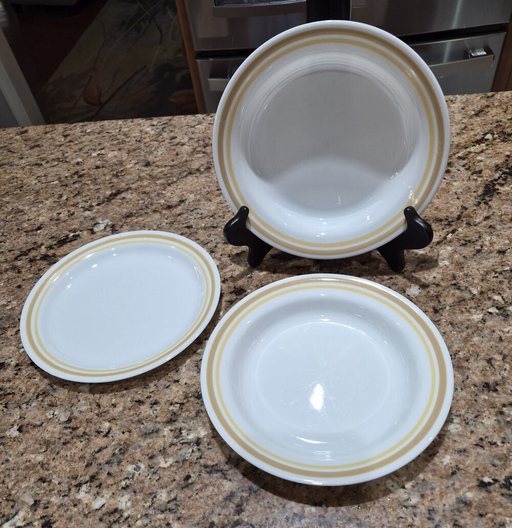Corelle Citrus Dinnerware (2 Rimmed Bowls & 1 Luncheon Plate) Yellow